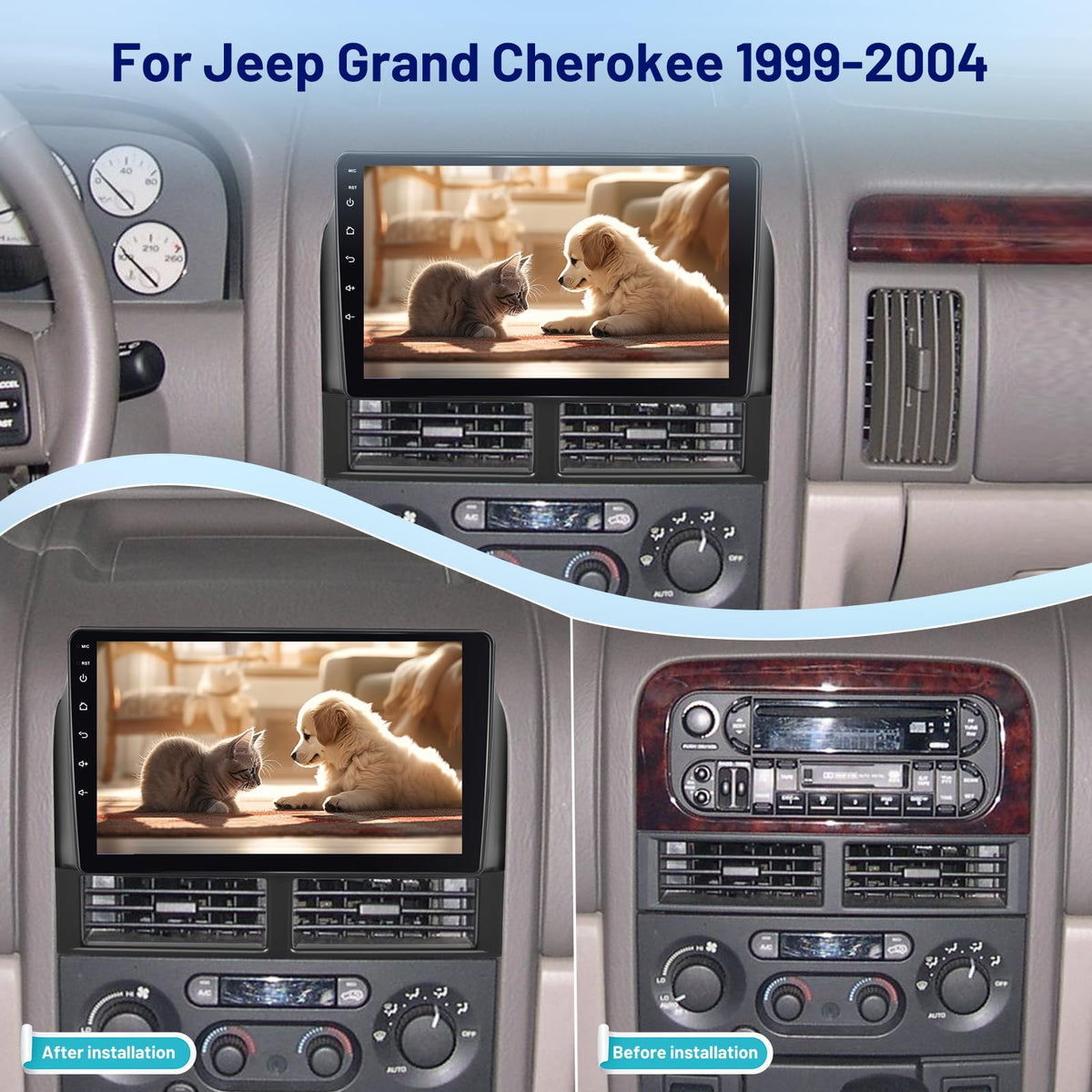 4+64GB Car Stereo Radio for Jeep Grand Cherokee 1999-2004