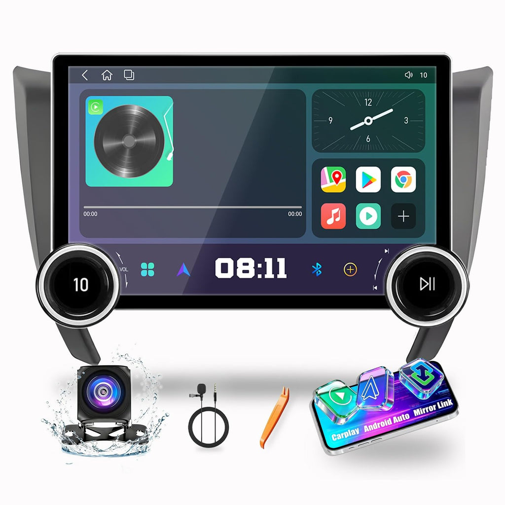 for Nissan Np300 Navara 2015-2025 Display Knobs CarPlay/Android Auto Autoradio Android FM Radio Car Navigation Stereo Pad Player GPS 10.1" QLED Touch Screen Headunit Tablet Quad Core 2G+64G