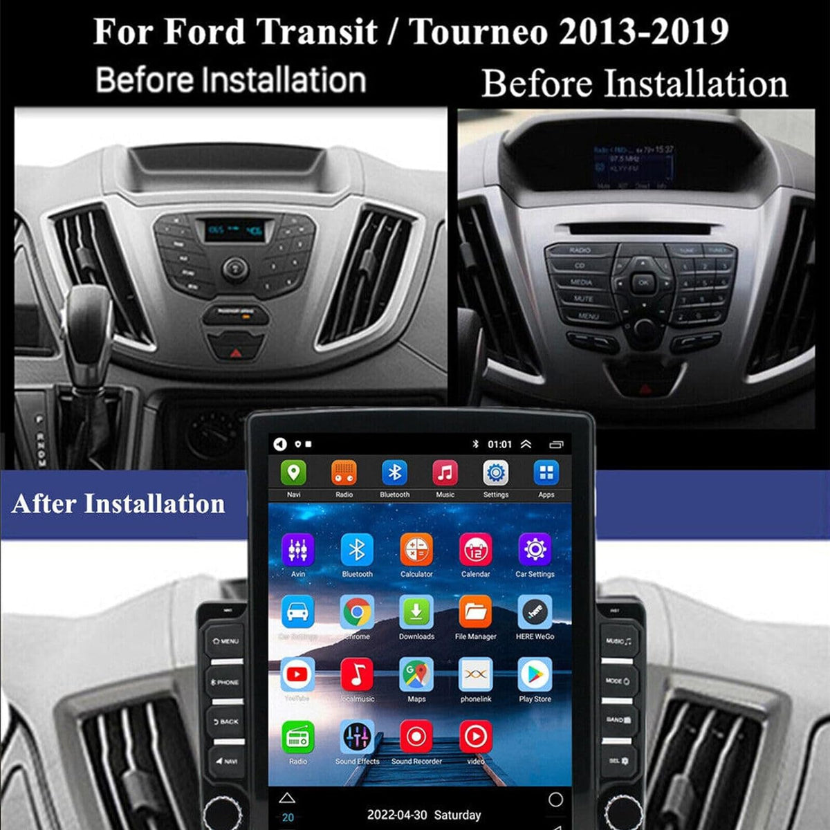 9.7" Upgrade Android 15 Car Stereo for Ford Transit 2013-2019, 2+64G