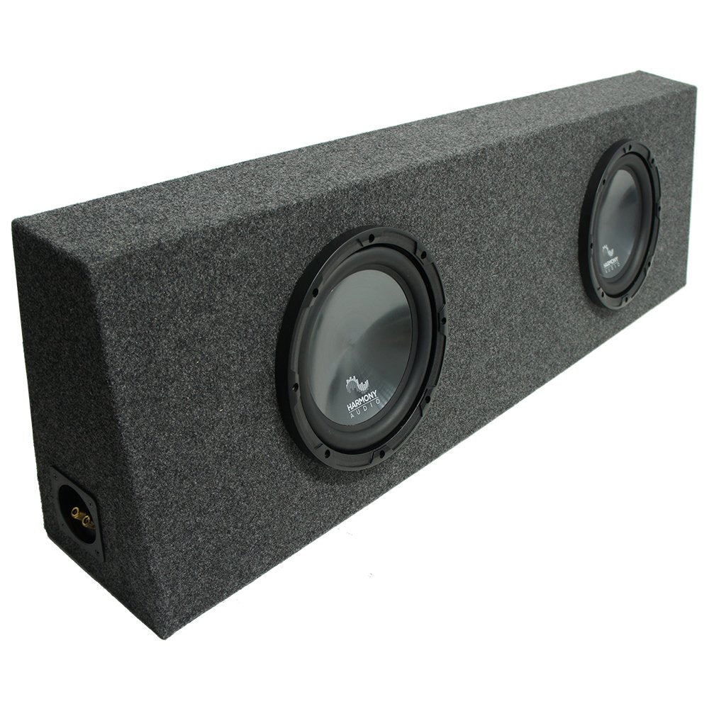 Harmony Audio Dual 10" Loaded Subwoofer Box Regular Cab Truck Sub Enclosure