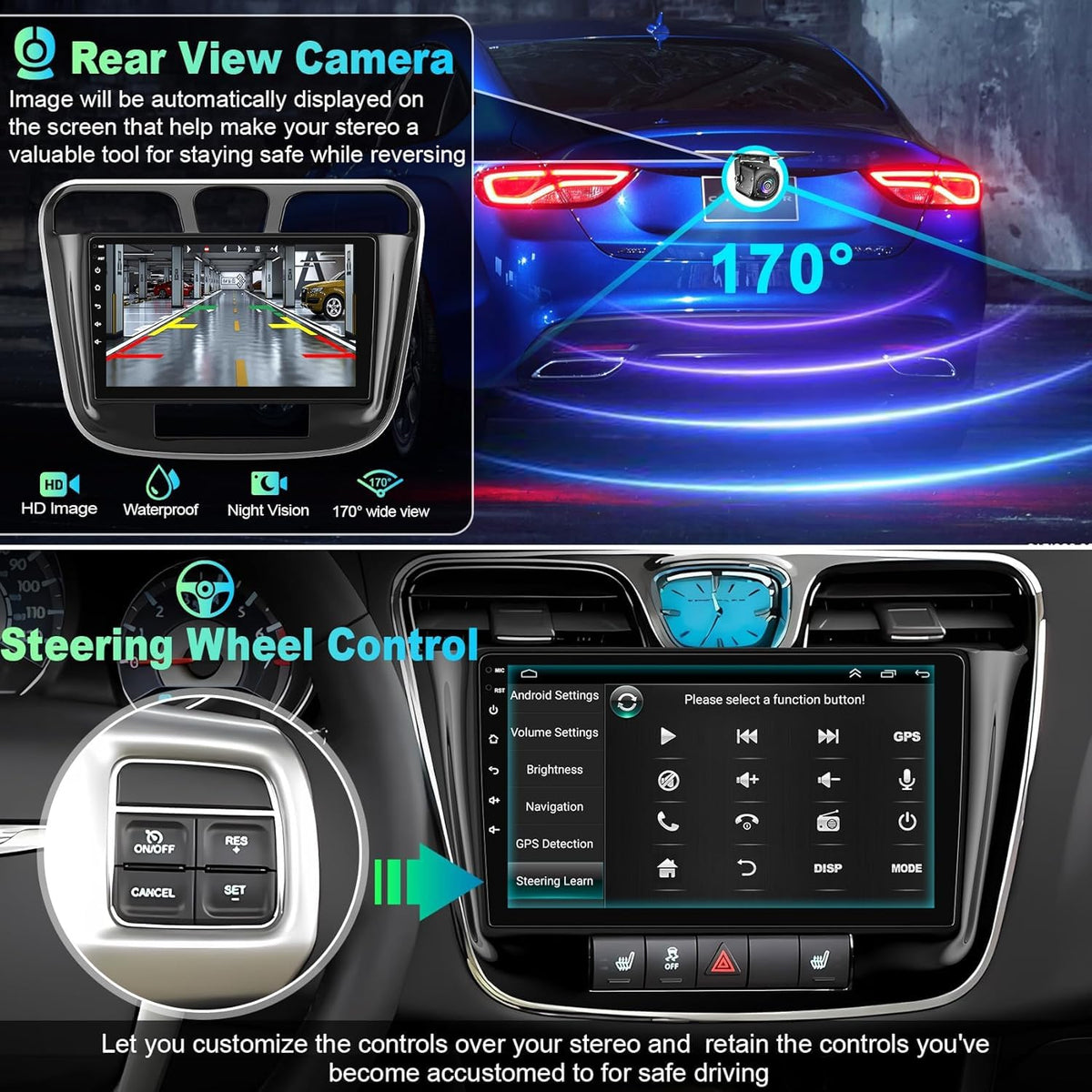 8 Core+128GB Car Radio Stereo for Chrysler 200 200C 2011 2012 2013 2014