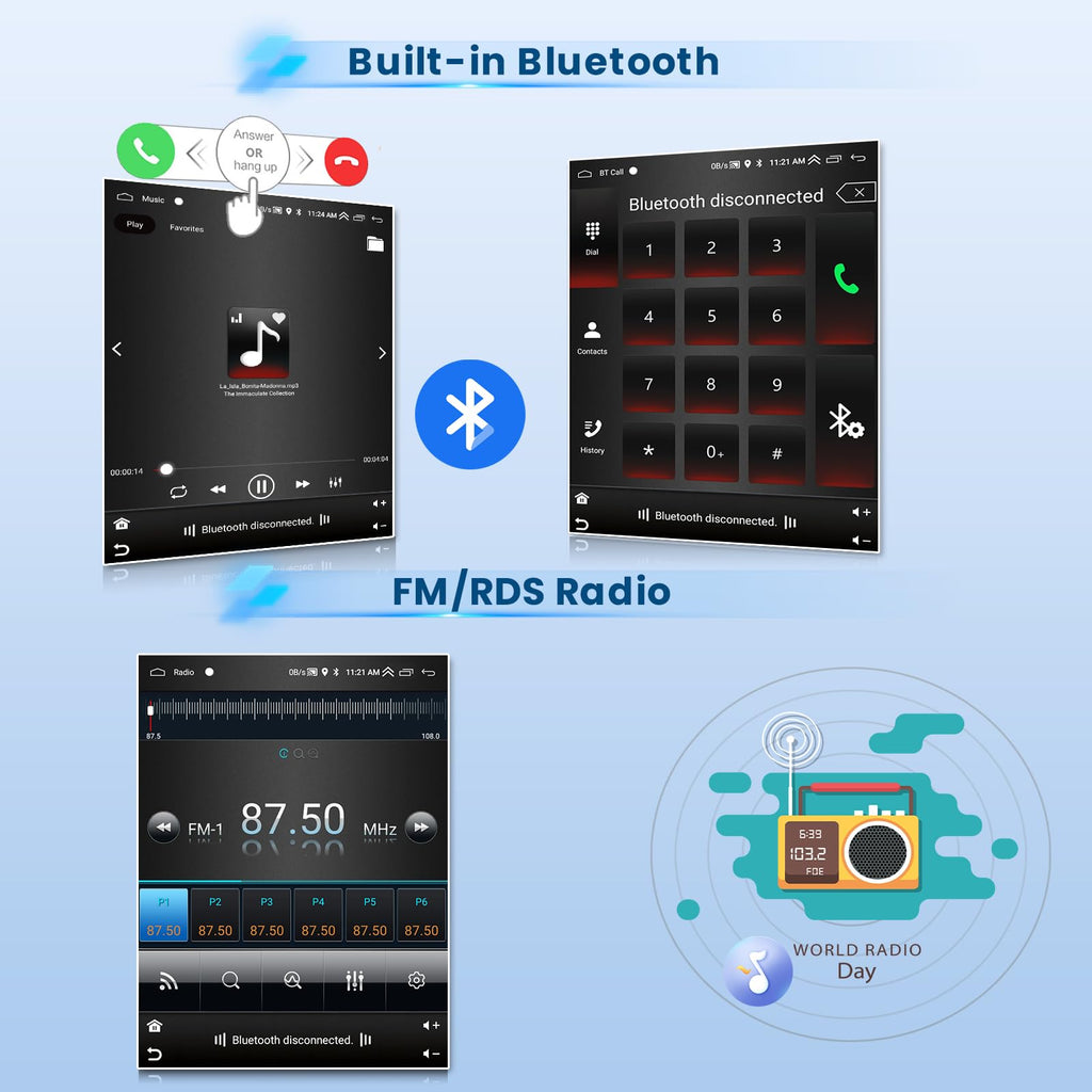 Inefala 9.7" Stereo for Honda Civic 2012 2013 2014 2015 Android 15 CarPlay