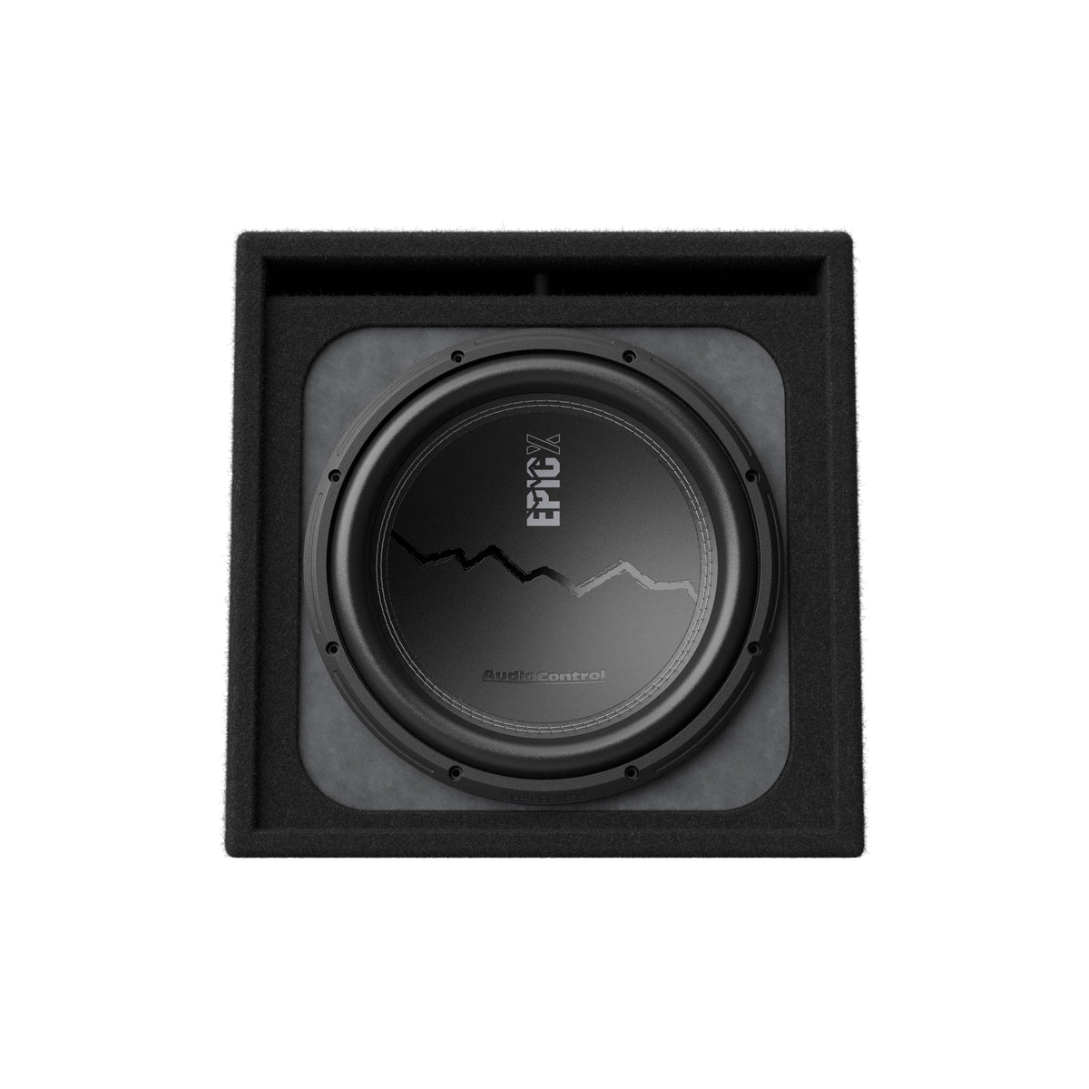 AudioControl EPICFIVE Epic Series 1100W RMS 5-Channel Car Audio Amplifier & Remote + EPICX Series 12" 500W RMS Loaded Vented Ported Subwoofer Enclosure Box + (3) 17ft 2-Channel Interconnect RCA Cables