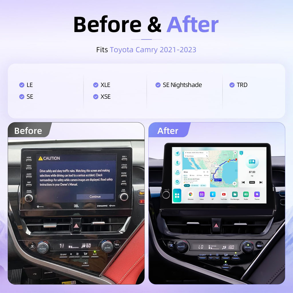 11.6" Android 14 Car Radio for Toyota Camry 2021-2023, 6GB+128GB