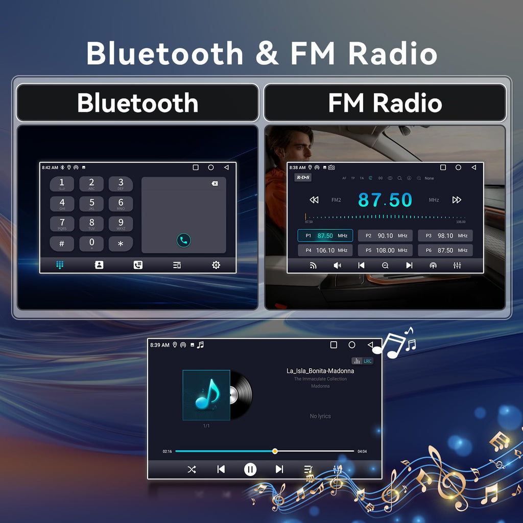 Android 14 Car Stereo Radio Compatible with Nissan Rogue 2014 2015 2016 2017 2018 Manual AC Wireless CarPlay & Android Auto AHD Backup Camera Upgrade 10.1" Touch Screen GPS SWC WiFi Bluetooth 2+64G