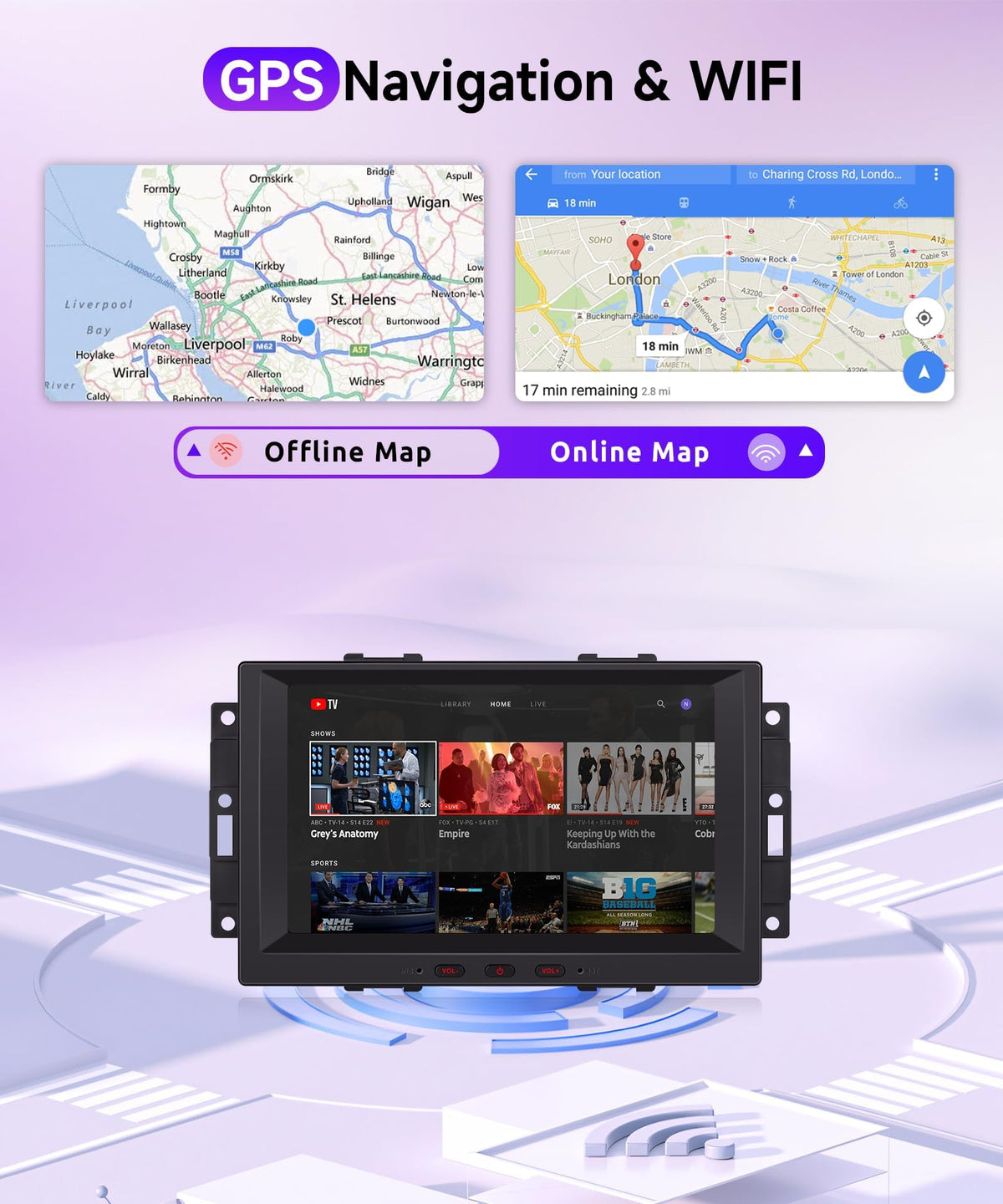 Rimoody 4G+64G Android Car Radio Stereo for Dodge RAM 1500 2500 3500 06-08