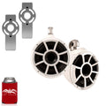 Wet Sounds REV10 10 in White Swivel Tower Speaker Bundle