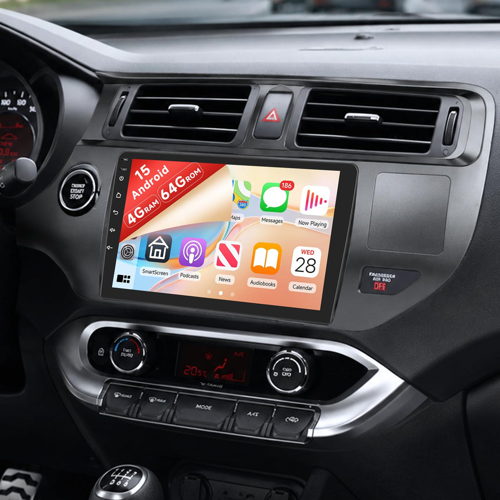 [4+128GB] Android Car Radio for Kia Rio 2011-2014 CarPlay Android Auto
