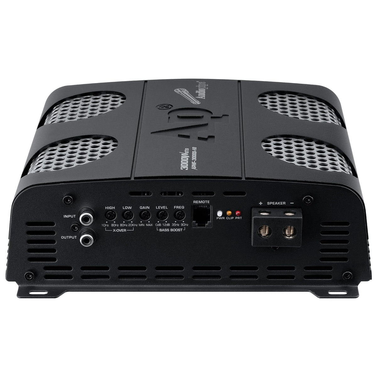 Audiopipe 3000 Watts Full Range Class D Mosfet Amplifier (APHF-3000D-H2), 4-Point Protection System, 2 Ohm, BTL Mode, Remote Bass Control Knob