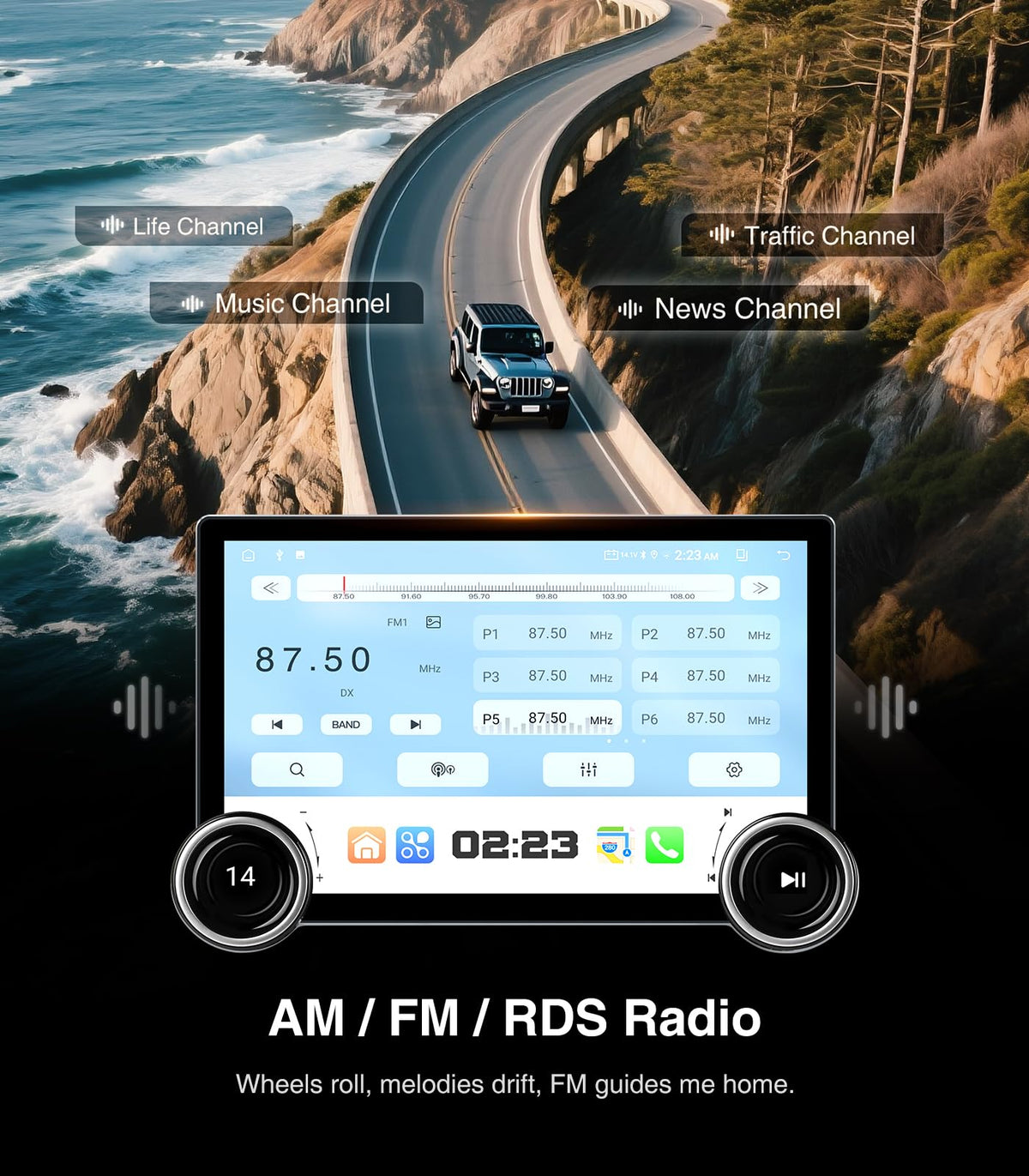 AINAVI Car Stereo for Chevy Silverado GMC Sierra 2014-2018