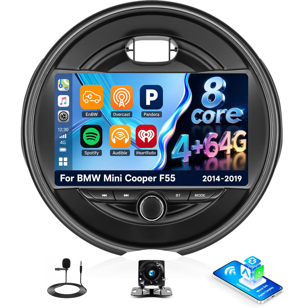 4G+64G Android 9'' Car Radio Stereo for BMW Mini Cooper F55 2014-2019