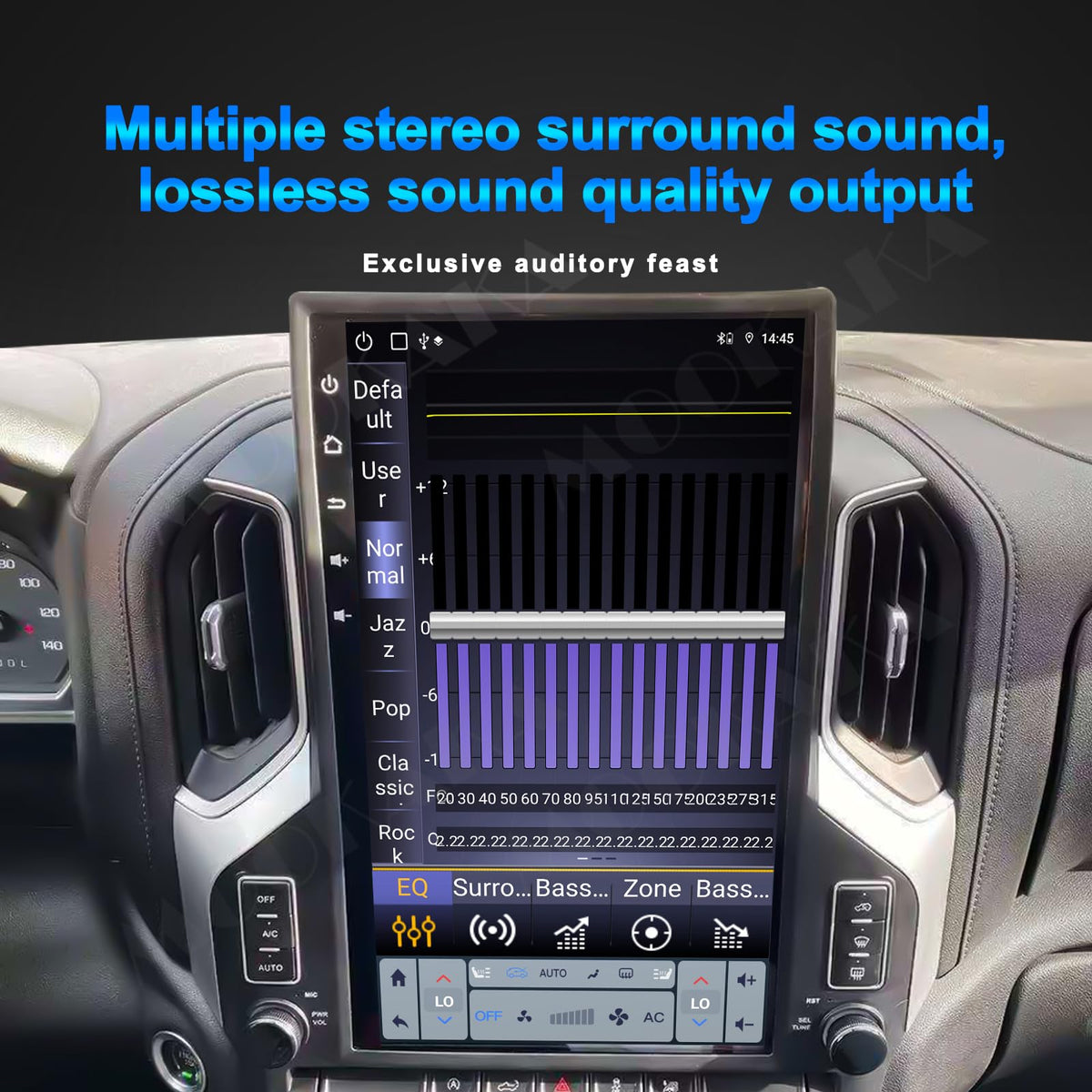 17" Qualcomm Android 13 Car Radio for Chevrolet Silverado GMC Sierra 2019-2023 Stereo Upgrade Tesla Style Dash IPS Touch Screen GPS Navigation Head Unit Audio Multimedia Player(8+128GB)