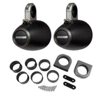 KICKER 12KMTES Pair of Wake Tower/Roll Bar Speaker Enclosures, Black