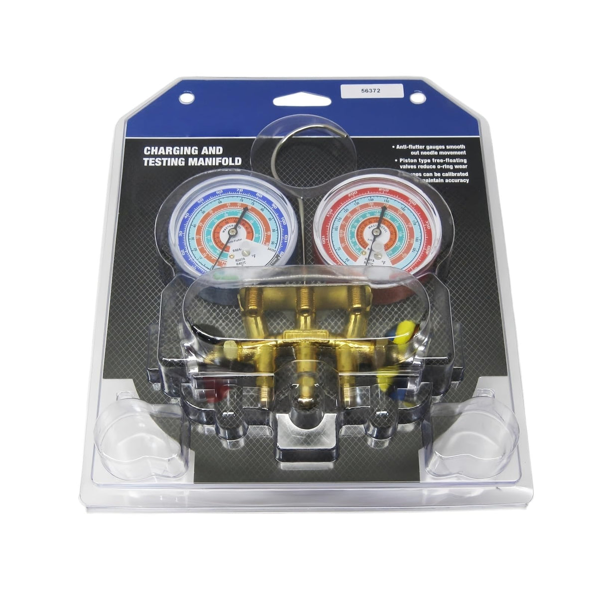 R404A,R507A,R134A 2-Way Manifold Gauge Set with 72" Ball Valve Hoses