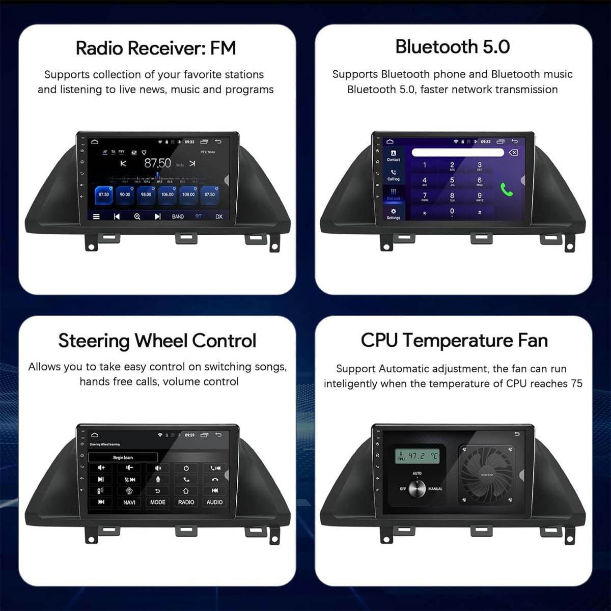 BINIZE Car Stereo Radio Android 13 Compatible with Honda Odyssey 2005-2010