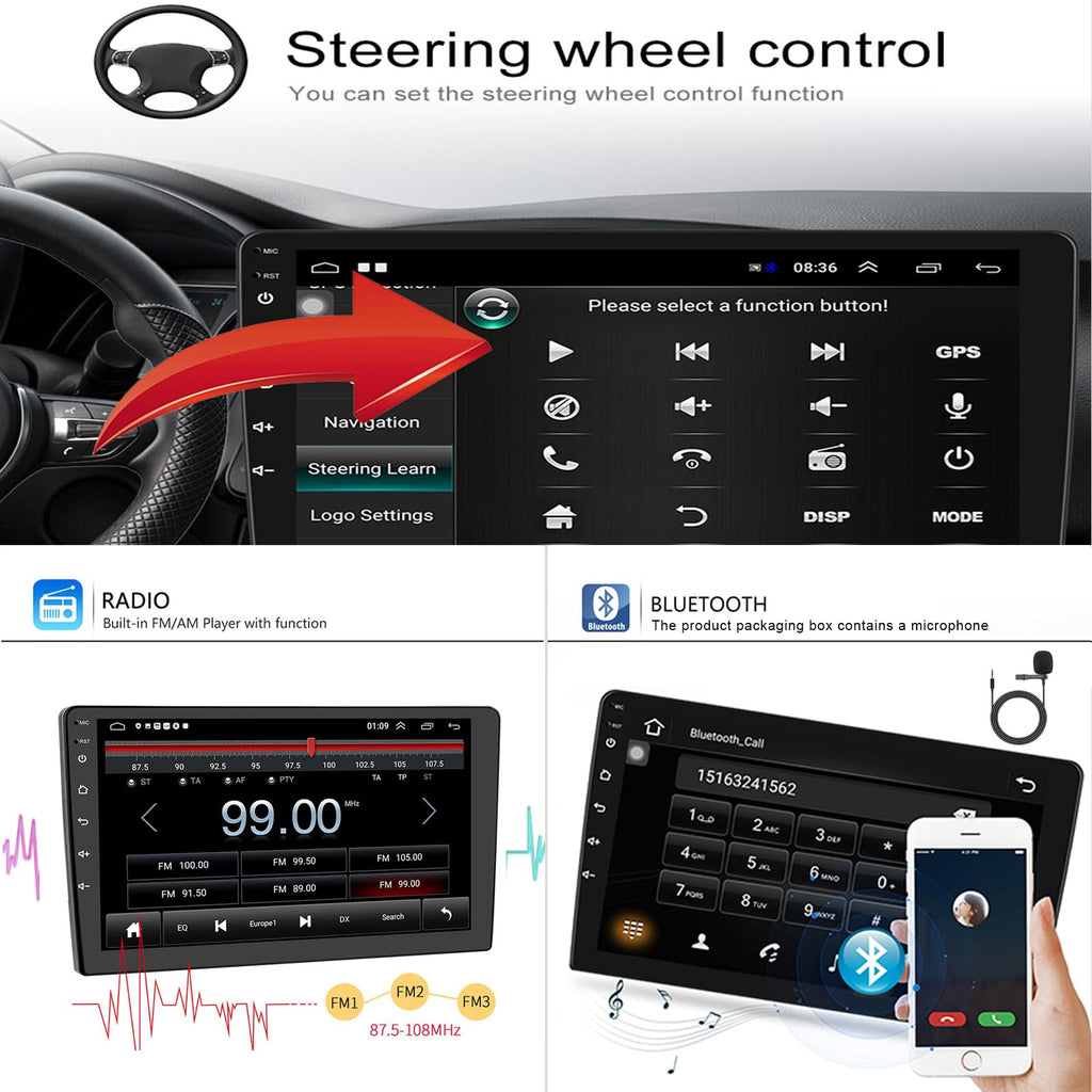 8CORE 4+64GB Android 14 Car Radio Stereo for Volkswagen VW Passat 2012-2019 - 9" IPS Touch Screen, Upgrade Dash Kit with CarPlay & Android Auto, GPS Navigation, Bluetooth 5.0, WiFi, SWC, 5G,