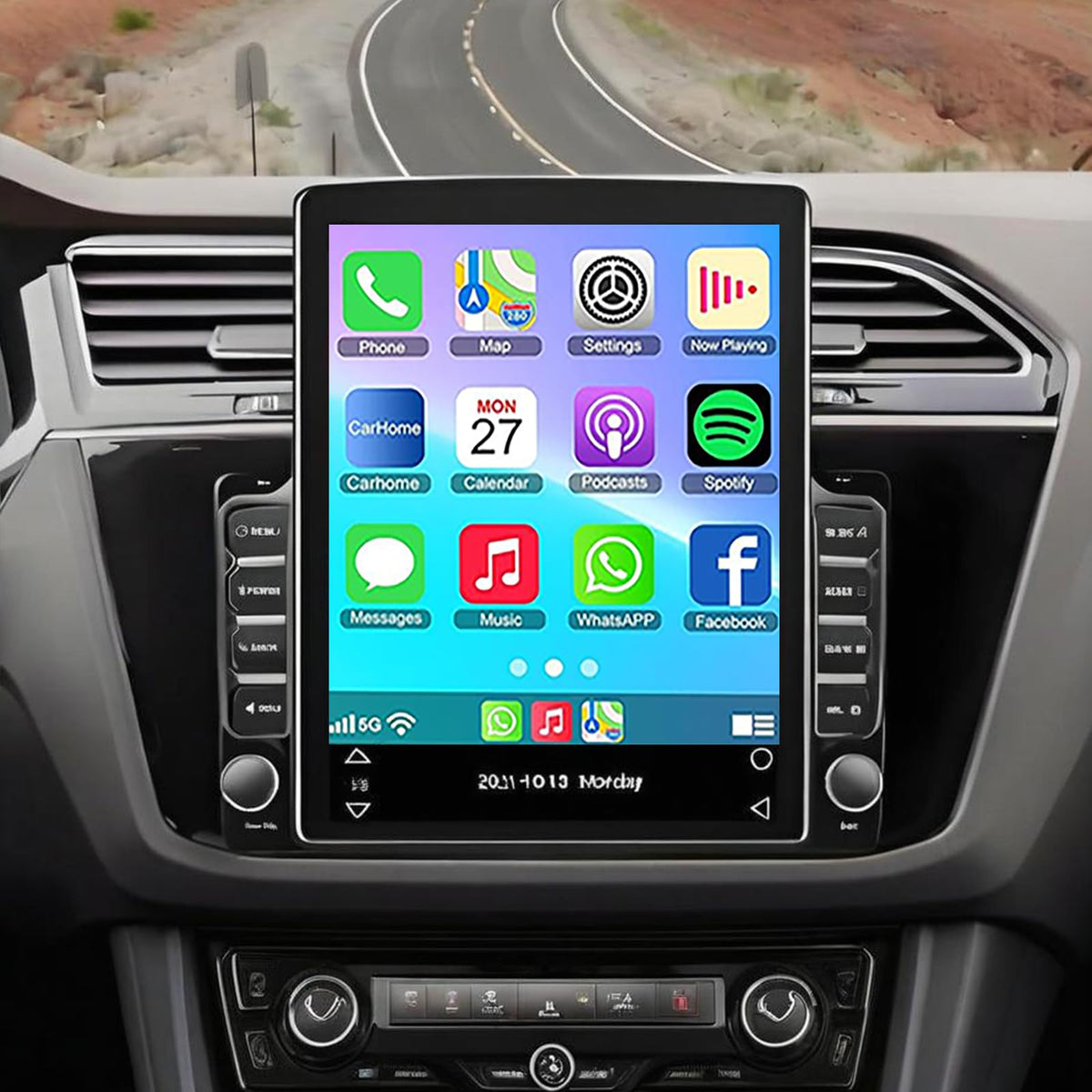 Car Radio for Chevrolet Trailblazer 2002-2009 Wireless Carplay & Android Auto, 9.7 Inch IPS Touch Screen for Chevrolet Car Stereo Bluetooth FM in Dash GPS WiFi Backup Camera SWC-2+32G
