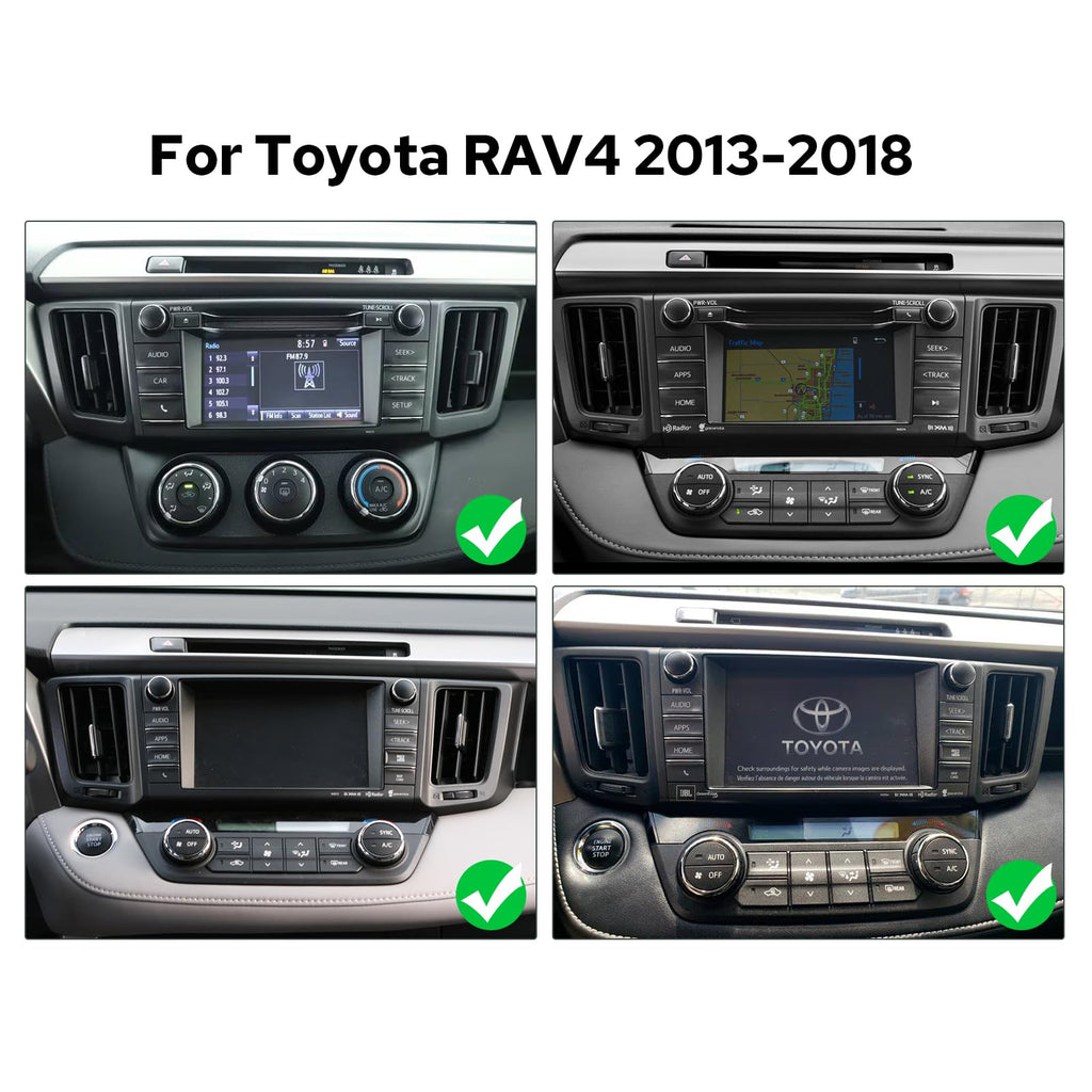 JOYING Car Radio for Toyota RAV4 2013-2018 Android 13 Head Unit 9.5" 2K QLED Touch Screen Car Stereo 12GB+256GB with Carplay & Android Auto, GPS Navigation, Bluetooth, SWC, AM/FM(JY-TT186N12)