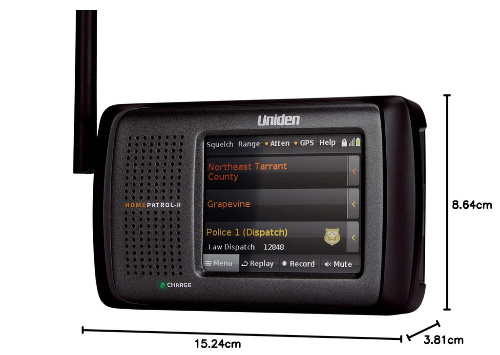 Uniden HomePatrol-2 Color Touchscreen Simple Programing Digital Scanner, TrunkTracker V and S,A,M,E, Emergency/Weather Alert, Digital Capable, APCO P25 Phase 1 and 2, Covers USA and Canada
