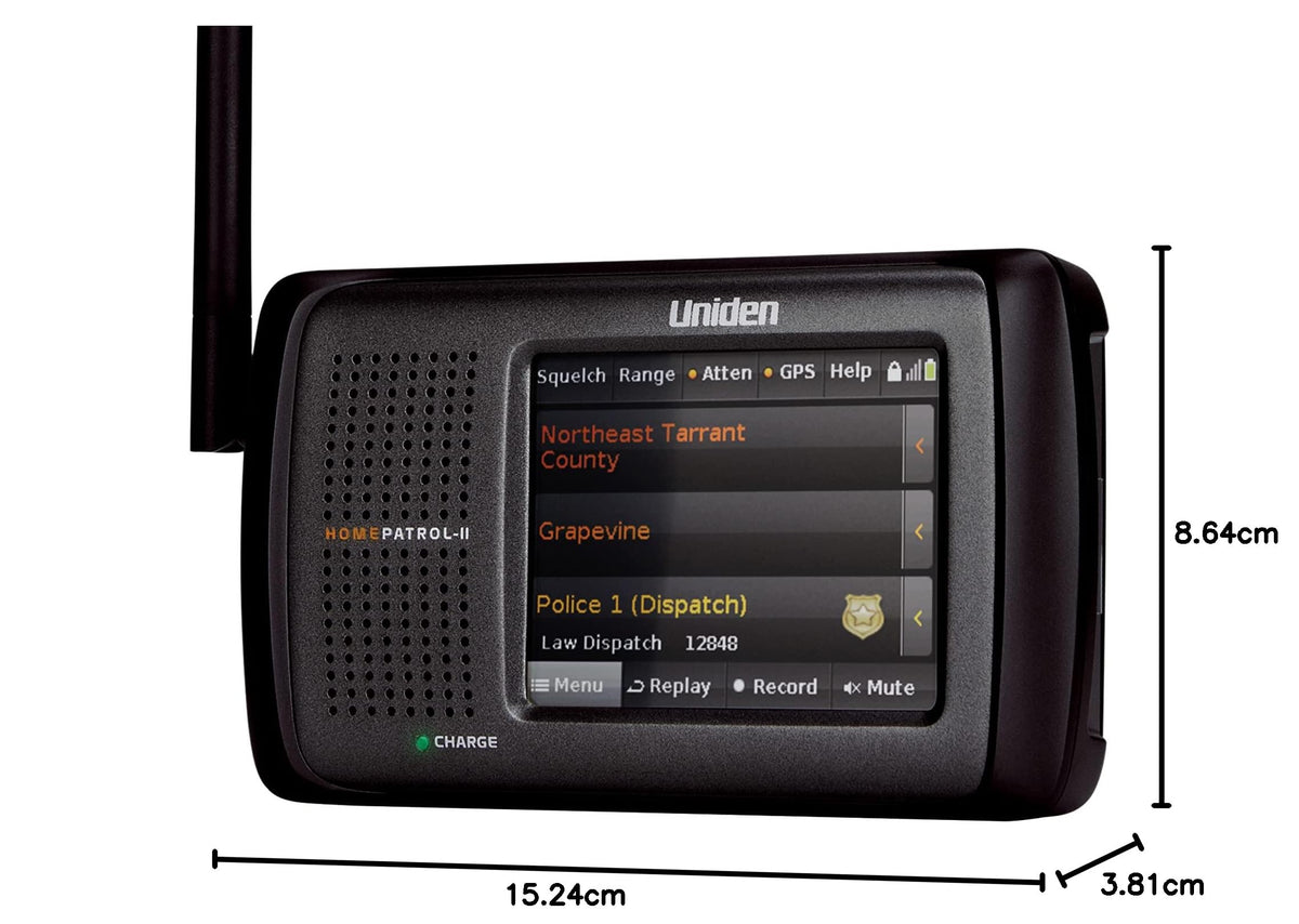 Uniden HomePatrol-2 Color Touchscreen Simple Programing Digital Scanner, TrunkTracker V and S,A,M,E, Emergency/Weather Alert, Digital Capable, APCO P25 Phase 1 and 2, Covers USA and Canada