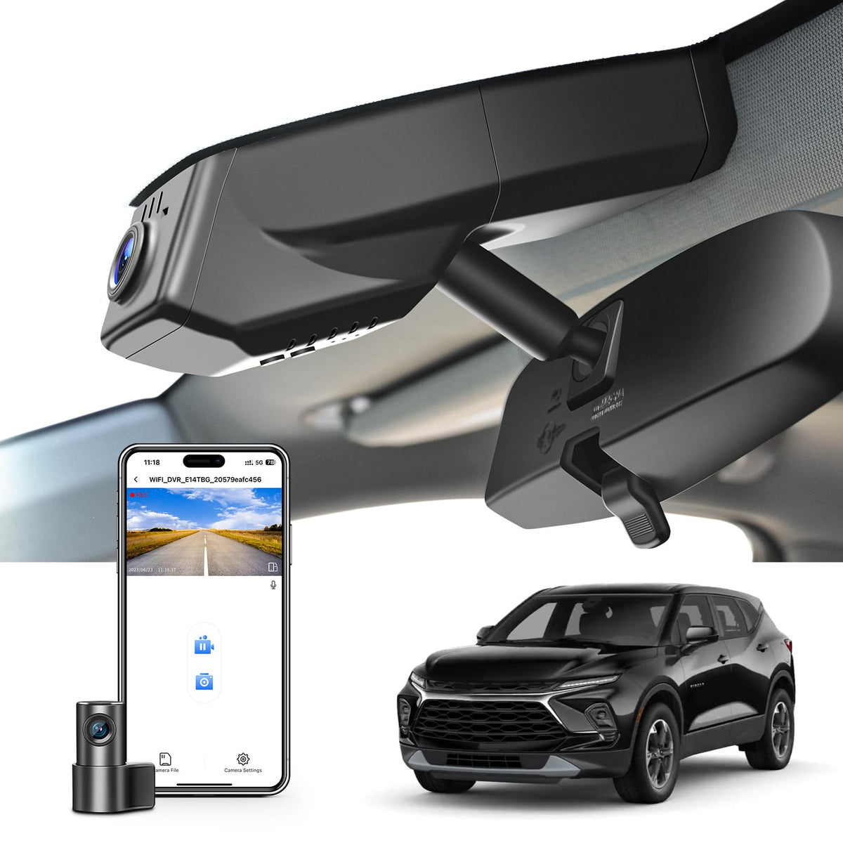 Mangoal 4K Dash Cam Custom for Chevy 5th Gen Blazer 2019-2026(Model A)
