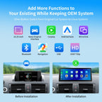 Wireless Android Auto Carplay Screen for BMW 1 Series E81 E82 E87 E88 2004-2008 with CCC System Support Mirrorlink Bluetooth Siri 10.25 Inch Car Screen Radio