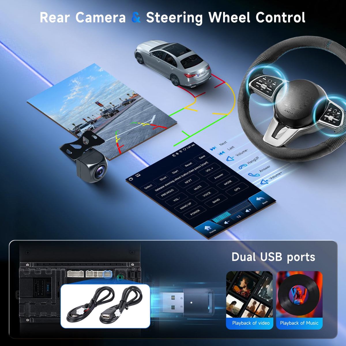 4G+64G Android Stereo for Ford Focus 2012-2018 Radio Upgrade 9.7 Inch IPS Touch Screen Head Unit, Car Stereo with Wireless Carplay Android Auto GPS WiFi DSP Bluetooth FM RDS Backup Camera