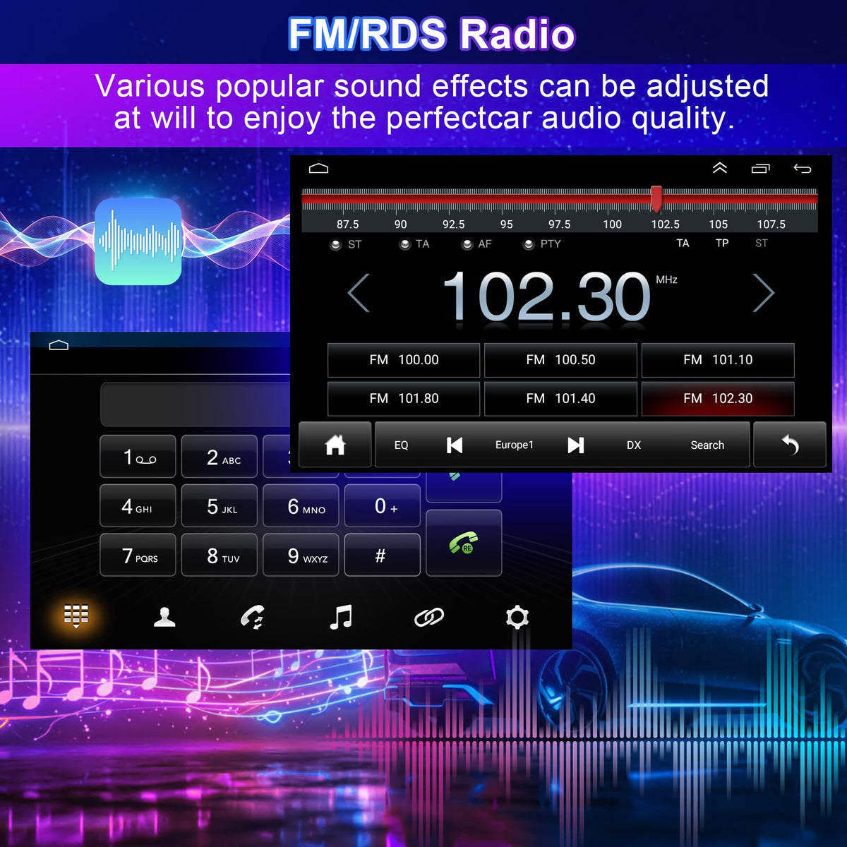 9.7'' Android 13.0 Car Radio Stereo for Ford Transit 2013 2014 2015 2016 2017 2018 2019,for Ford Transit Custom 2014-2019 Touchscreen Radio with Carplay & Android Auto Support Bluetooth (4+64G)