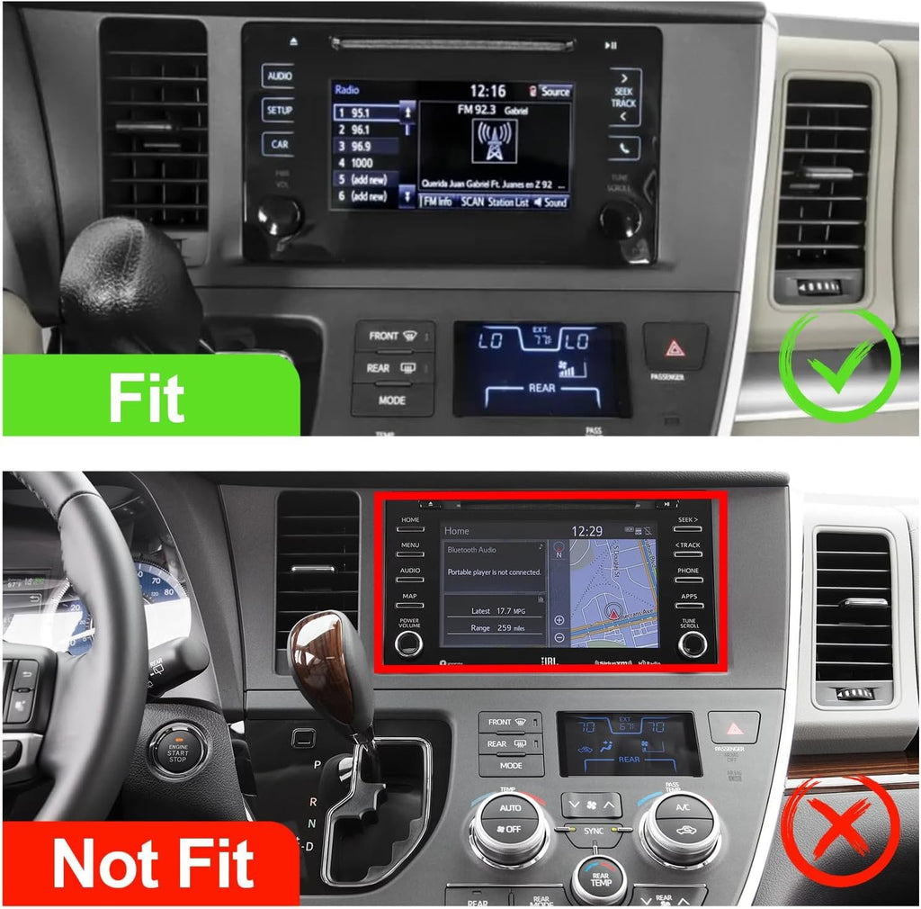 9 Inch IPS Touchscreen Android 13 Car Stereo for Toyota Sienna 2015-2018 with Wireless CarPlay & Android Auto 4+64GB Car Radio, Support GPS, WiFi 6, Bluetooth,5.4, FM, Backup Camera, SWC, Dual USB