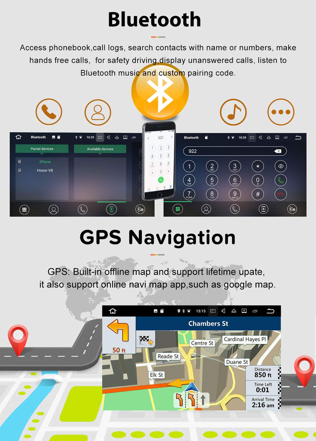 Android Car Stereo for 2008-2013 Mitsubishi Lancer EVO X Ralliart with Rockford Fosgate AMP GPS Navigation Radio