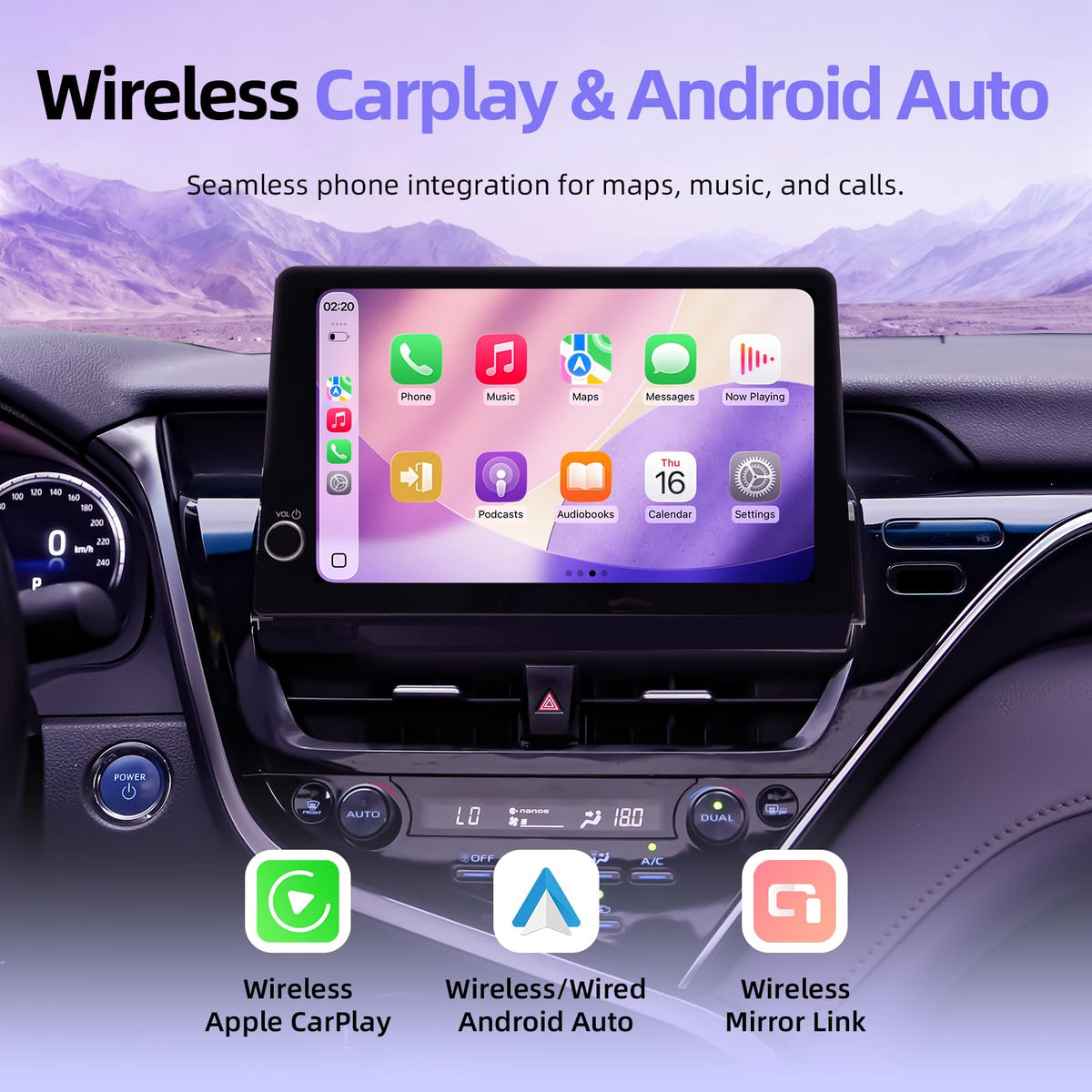 11.6" Android 14 Car Radio for Toyota Camry 2021-2023, 6GB+128GB