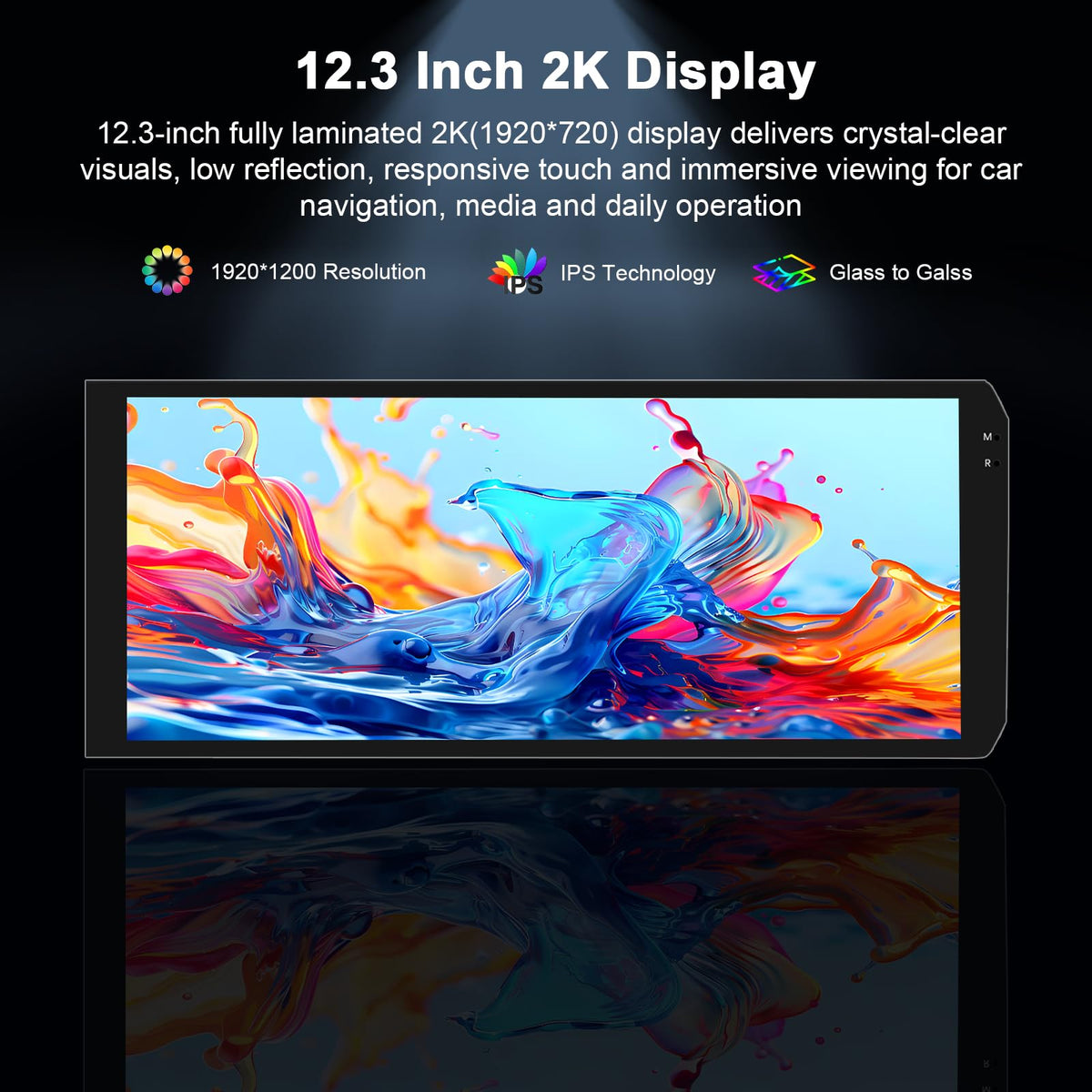 12.3-Inch 8 Core 6+128GB Car Radio Stereo for Jeep Wrangler JL Gladiator 2018-2023, Plug and Play Android 13 Head Unit with CarPlay/Android Auto/2K Touch Screen/4G LTE/5Ghz WiFi