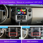 Android 13.0 Double Din Car Stereo for Ford Expedition 2007-2014 9 Inch HD Touch Screen Car Audio Multimedia Receiver with Carplay Android Auto GPS Radio Navigation Bluetooth Camera(2G+32G)