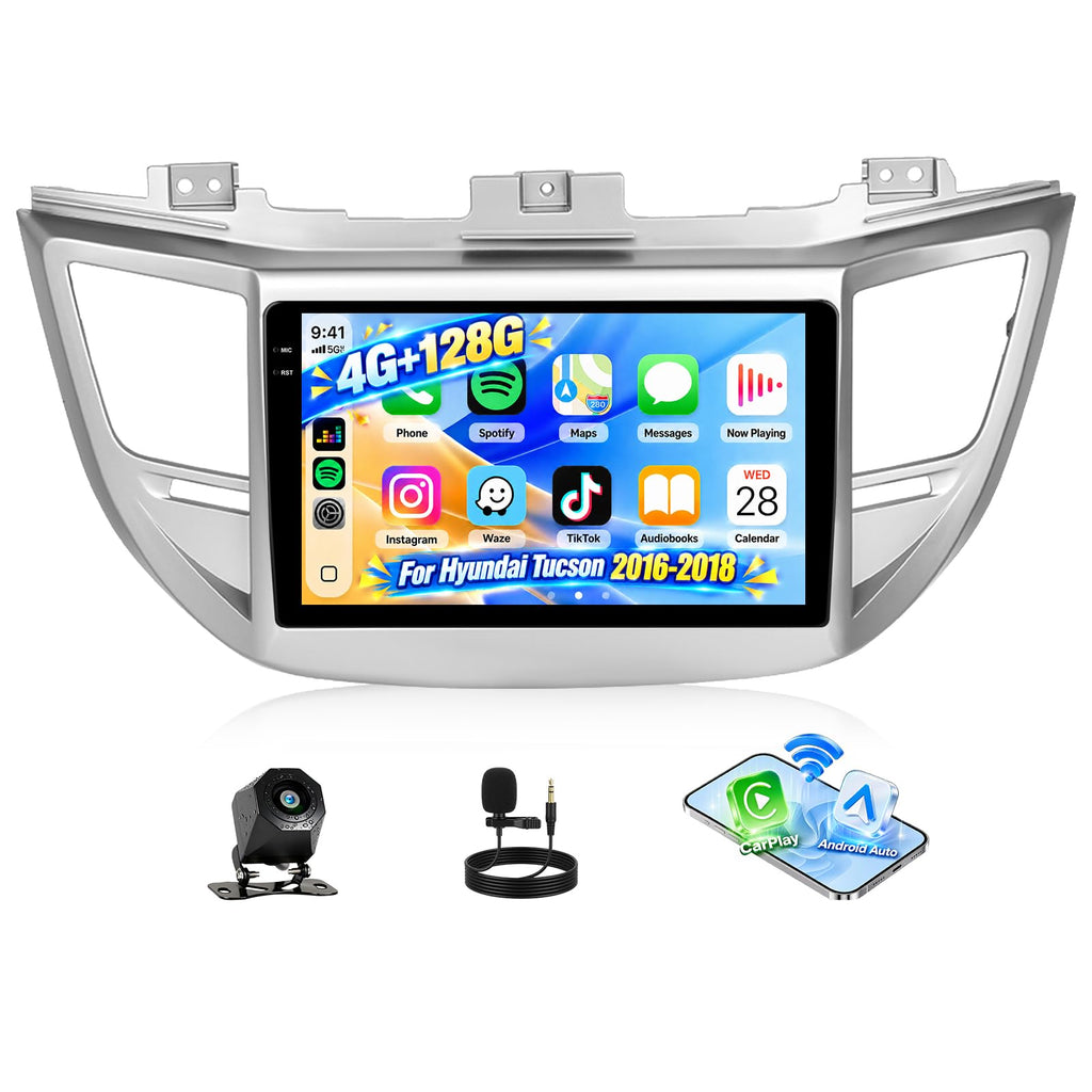 4G+128G Android 15 Car Radio for Hyundai Tucson 2016 2017 2018 with GPS