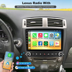 Car Radio Stereo for Lexus IS250 IS350 2006 2007 2008 2009 2010 2011 2012,10" QLED Touchscreen with Wireless CarPlay & Android Auto& Mirror Link,4G+64GB Fast Android 15 System