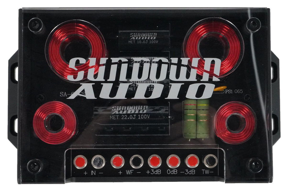 Sundown Audio SA-6.5CS v.3 6.5 in 125-Watt Car Audio Component Speakers, Silk Dome Tweeters, Carbon Fiber Cones, Adjustable Crossovers, for Vehicle Sound Systems, 4-Piece