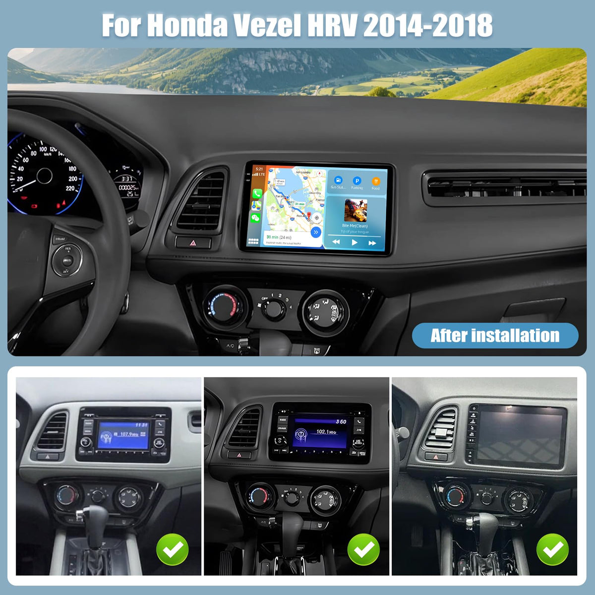 [8 Core 6G+128G] Android 15 Car Radio for Honda Vezel HRV 2014-2018