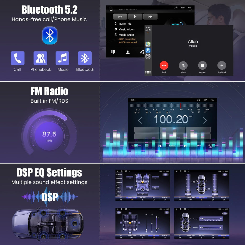(8Core + 64GB) QLED Touch Screen Car Radio for Toyota Camry 2015-2017