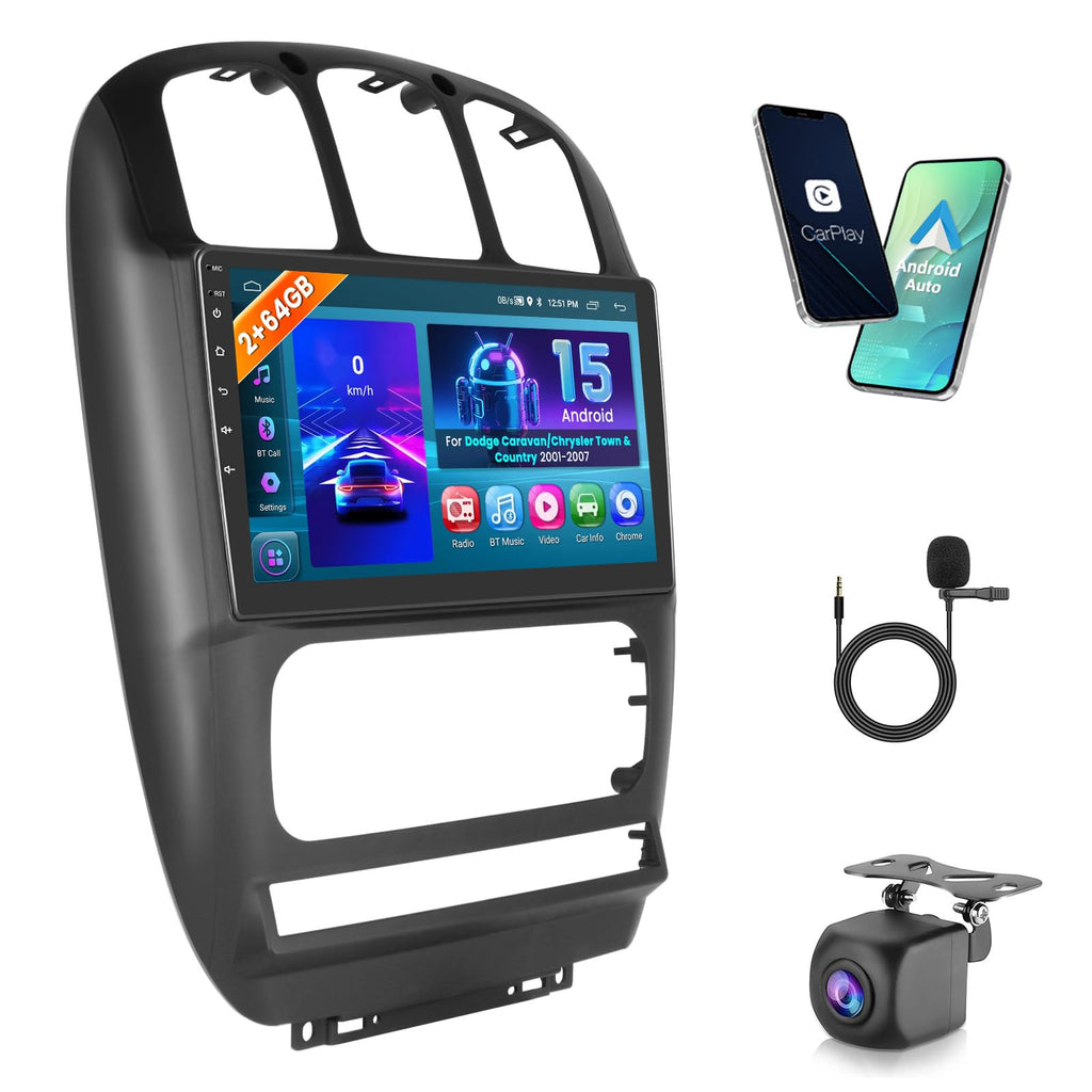 Android 15 Car Stereo for Chrysler Town & Country/Dodge Caravan 2002-2007