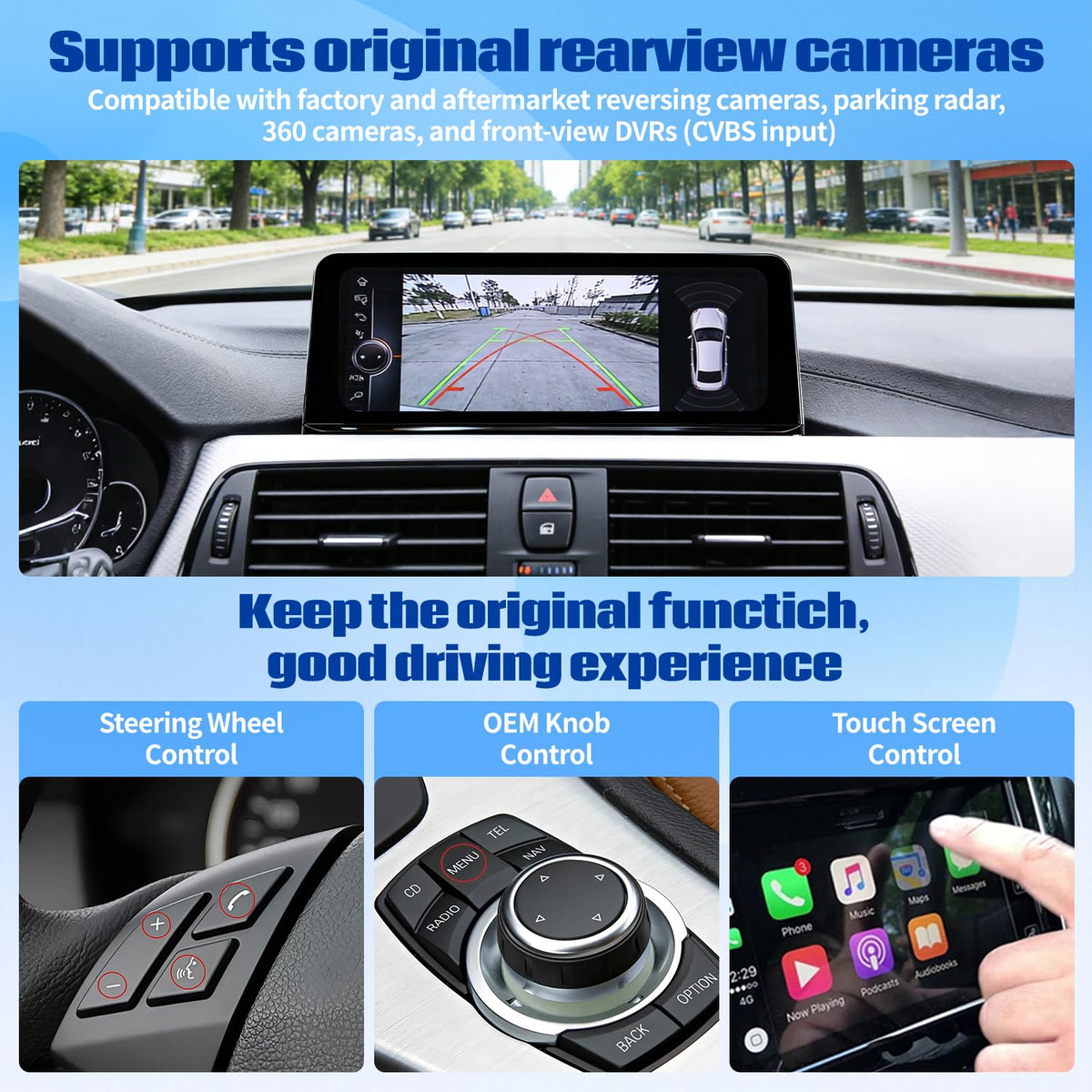 Wireless CarPlay Touchscreen for BMW 3/4 Series F30/F31/F32/F33 2012-2016
