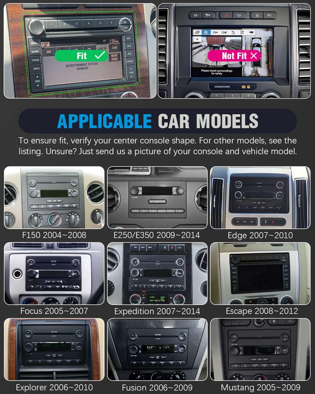 【SOOEMAKA】 Car Radio with CD DVD for F150 F250 F350,7 inch Touch Screen