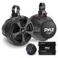 5.25'' Water Resistant Marine Speaker - 1000 Watt Amplifier + Wireless BT Audio Controller, Applicable to ATV, UTV, 4x4, Wired RCA, for Boat Stereo Speaker & Other Watercraft