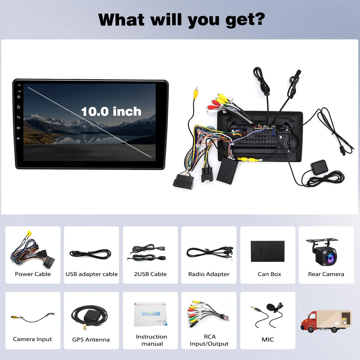 4Core+64G Android Car Radio for Ford Transit Custom 2020-2024