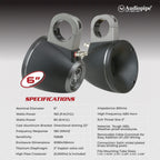 Audiopipe APMP-H505TWR 6" Marine Wakeboard Tower Compression Driver Speaker 160 Watts