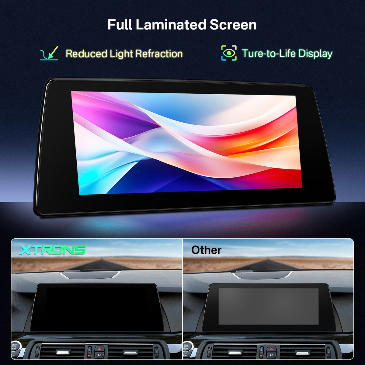 XTRONS 10.25 Inch Android 14 Car Stereo for BMW 5 Series F10/F11 (2013-2016) NBT System, IPS Touch Screen GPS Navigation Support Wireless CarPlay Android Auto (2+64GB)