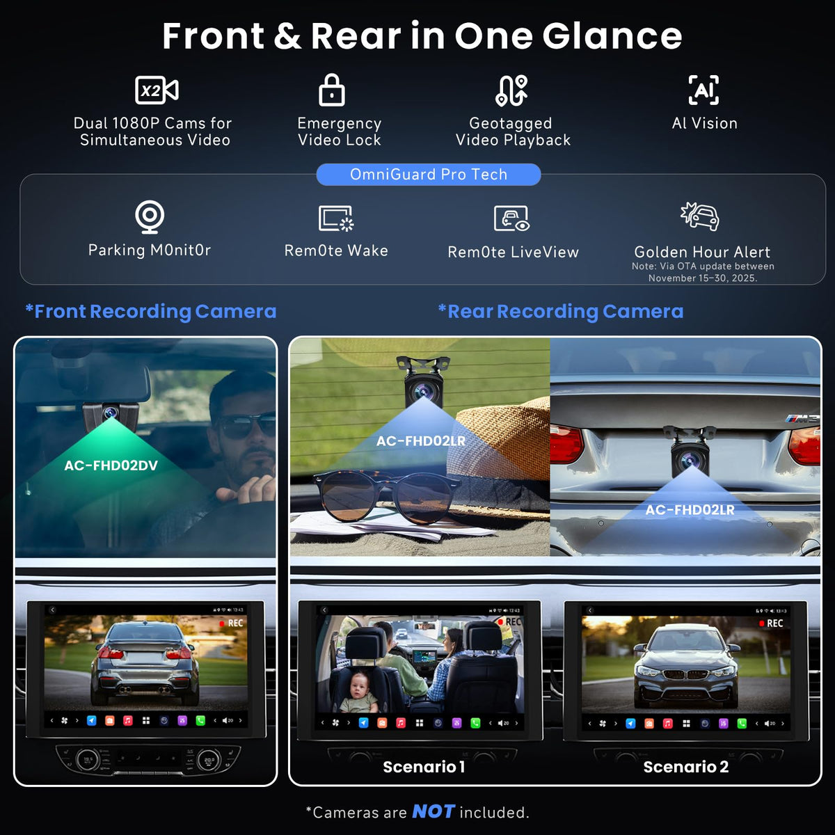 X10 12.5" QLED Android Car Stereo, 8GB+128GB, Wireless CarPlay&Android Auto