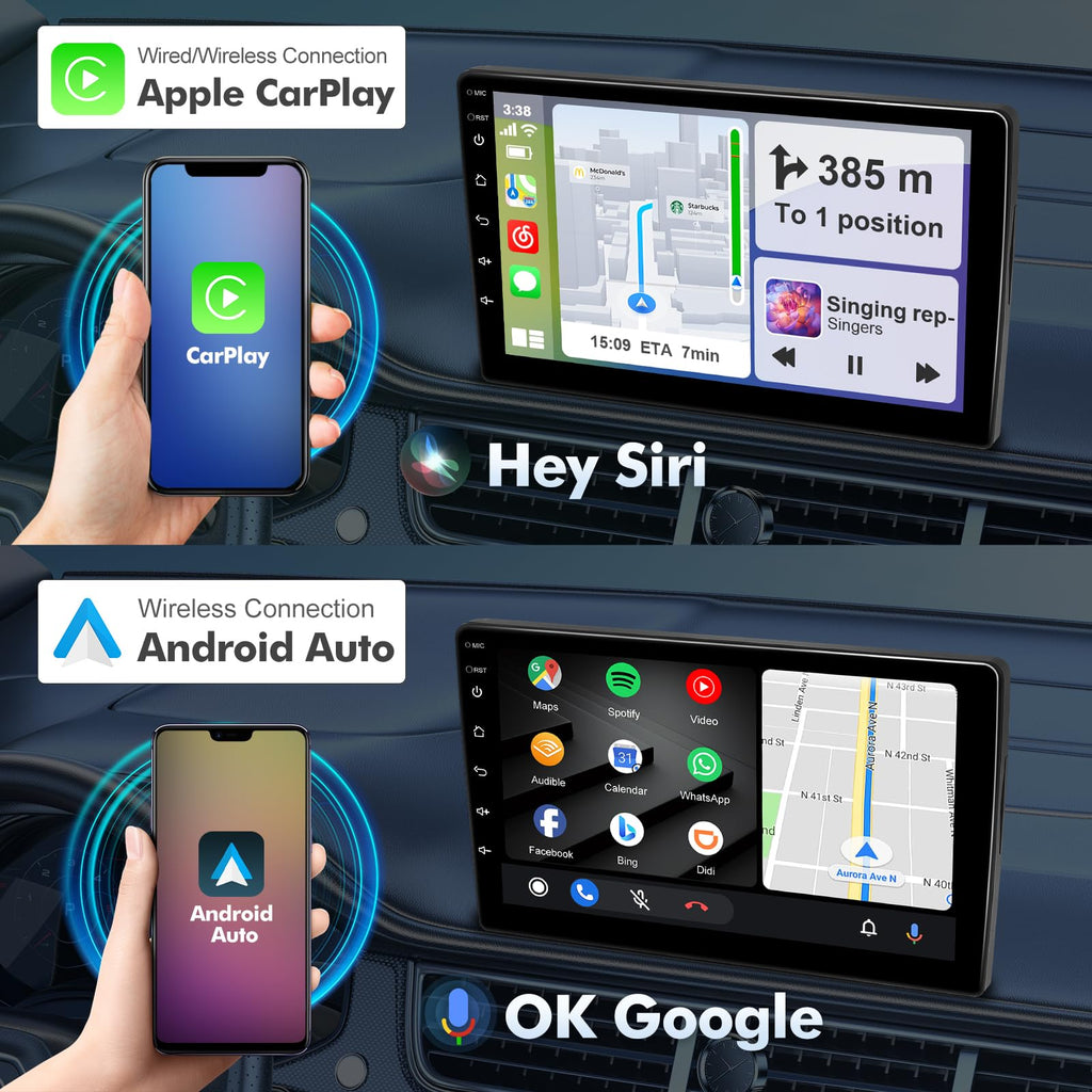9 Inch IPS Touchscreen Android 13 Car Stereo for Nissan Altima 2014-2018 with Wireless CarPlay & Android Auto 4+64GB Car Radio, Support GPS, WiFi 6, Bluetooth,5.4, FM, Backup Camera, SWC, USB