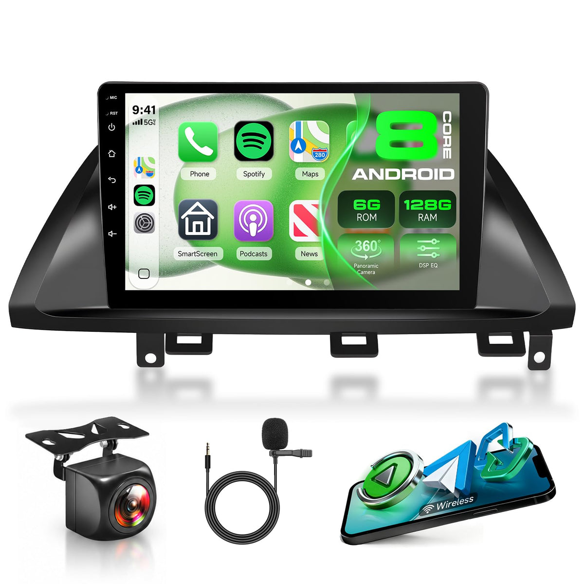 Rimoody 8Core 6G+128G Android Car Stereo Radio for Honda Odyssey 2005-2010