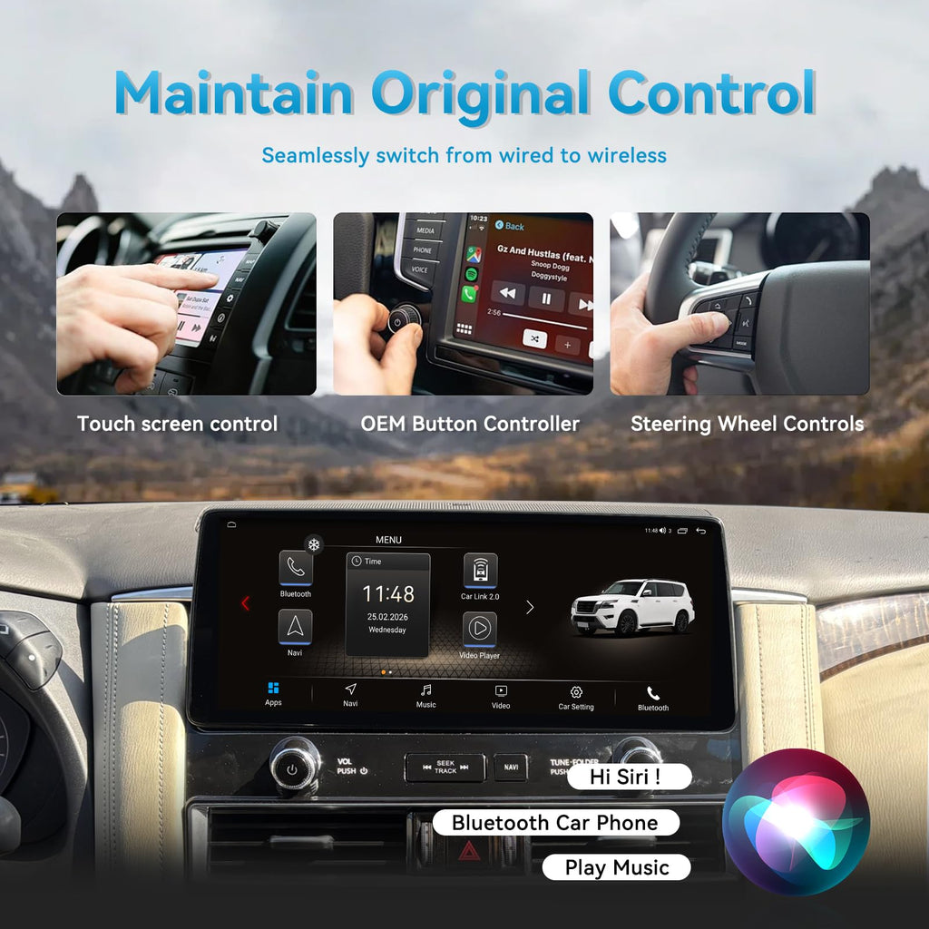 12.8 Inch for Nissan Patrol 2012-2020 for Tesla-Style Touchscreen Stereo