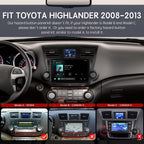 Apple CarPlay Car Stereo with DSP for Toyota Highlander 2008-2013, Android 13 6GB 128GB 10.2" Touchscreen Radio, Head Unit Support Wireless Android Auto GPS Navi 5GHz WiFi Bluetooth 5.0 SWC